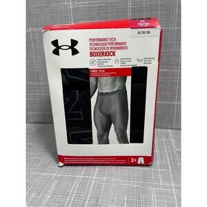 NEW UNDER ARMOUR UA Performance Tech™ Men's 9" 3-Pack Boxerjock® Size XL (37-41)